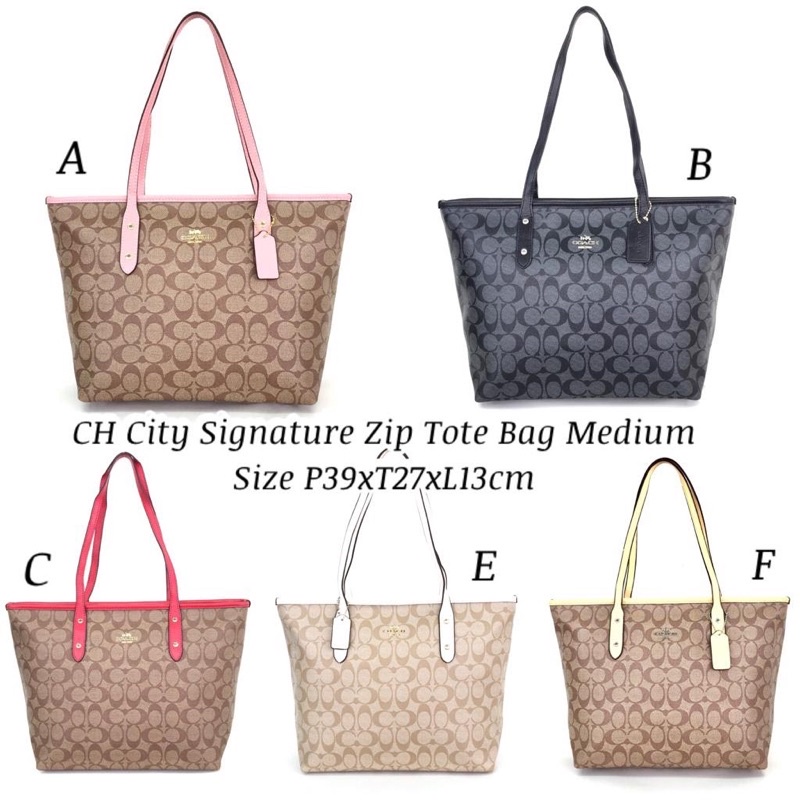 ‼️READY‼️ COACH City Signature Zip Tote Bag Medium