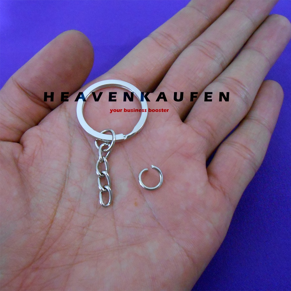 Ring Gantungan Kunci Type C Warna Nikel Silver Model Rantai Harga Per Lusin