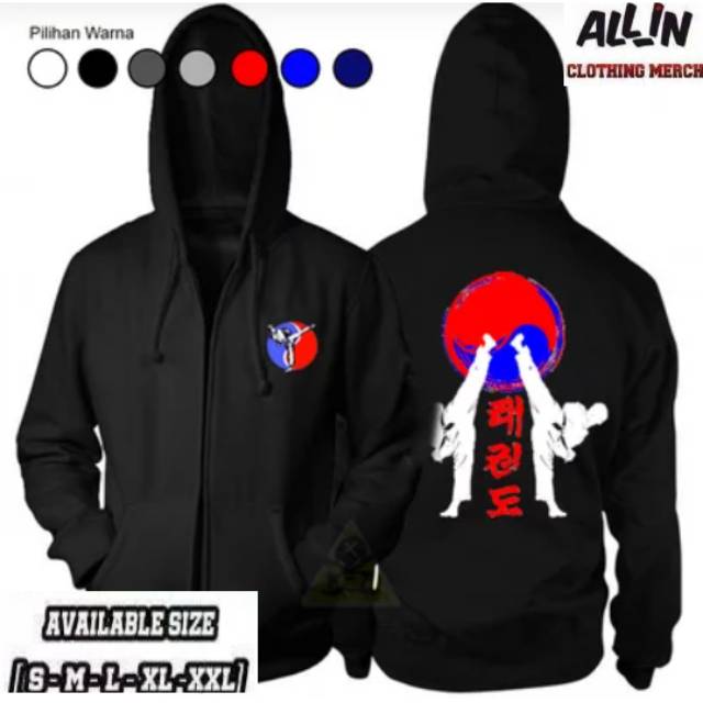 JAKET ZIPPER BELA DIRI TAEKWONDO KEREN JAKET TAEKWONDO KOREA PREMIUM QUALITY