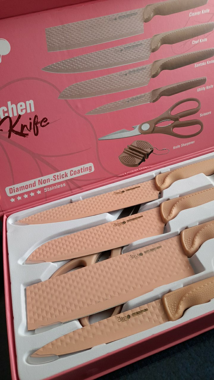 Stein Cookware Kitchen Knife/pisau Diamond Set/pisau Dapur