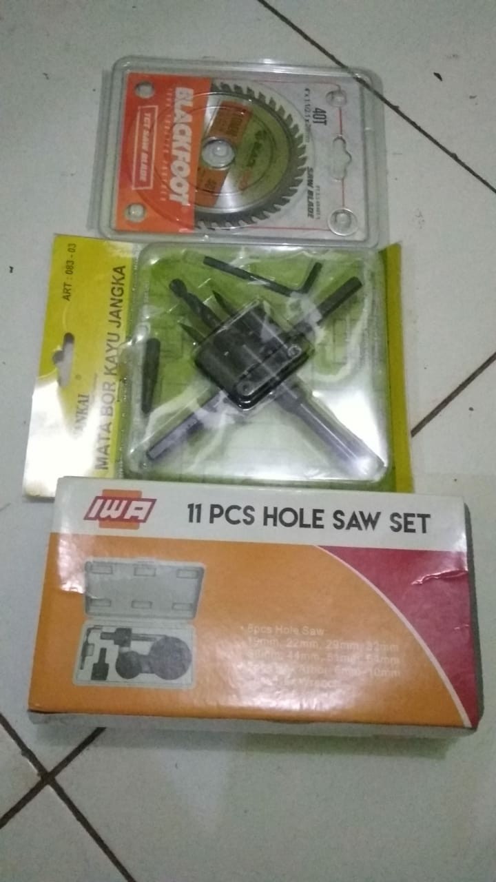 Nankai Mata Bor Kayu Jangka Adjustable Hole Cutter Flexible 30mm - 120mm