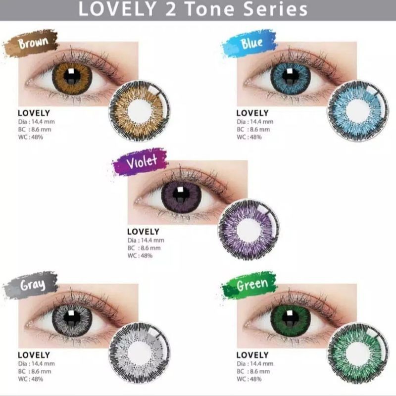 ❤ RATU ❤ Softlens Lc Lovely Normal | Soflens Living Color Lovely Big Eyes Dia 14.4mm