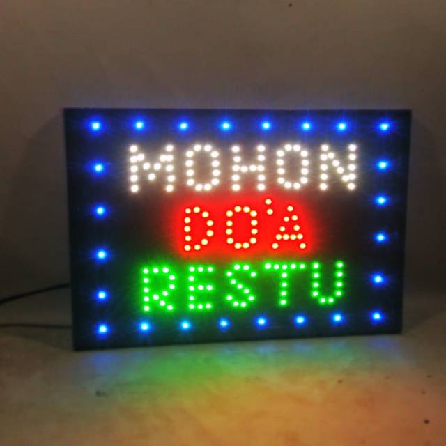 Tulisan lampu led sign mohon doa restu new