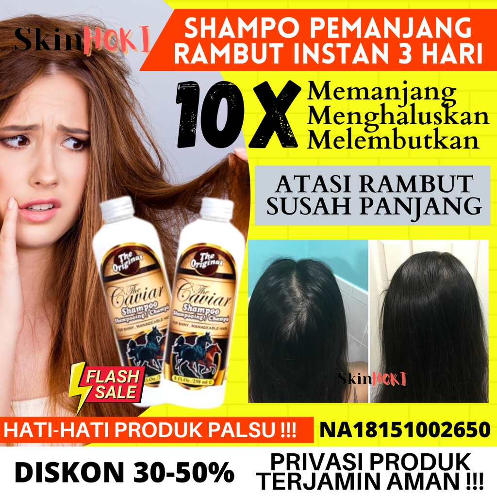 SHAMPOO PEMANJANG RAMBUT PENCEGAH RONTOK PENEBAL RAMBUT SHAMPOO CAVIAR 250ML ORIGINAL BPOM