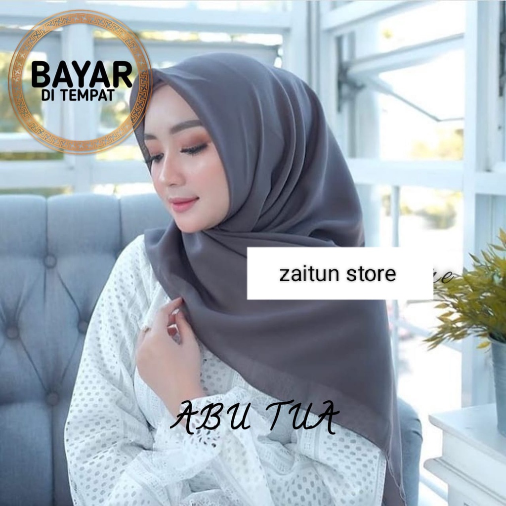Hijab Segiempat Bella Square Polos Warna Terlengkap