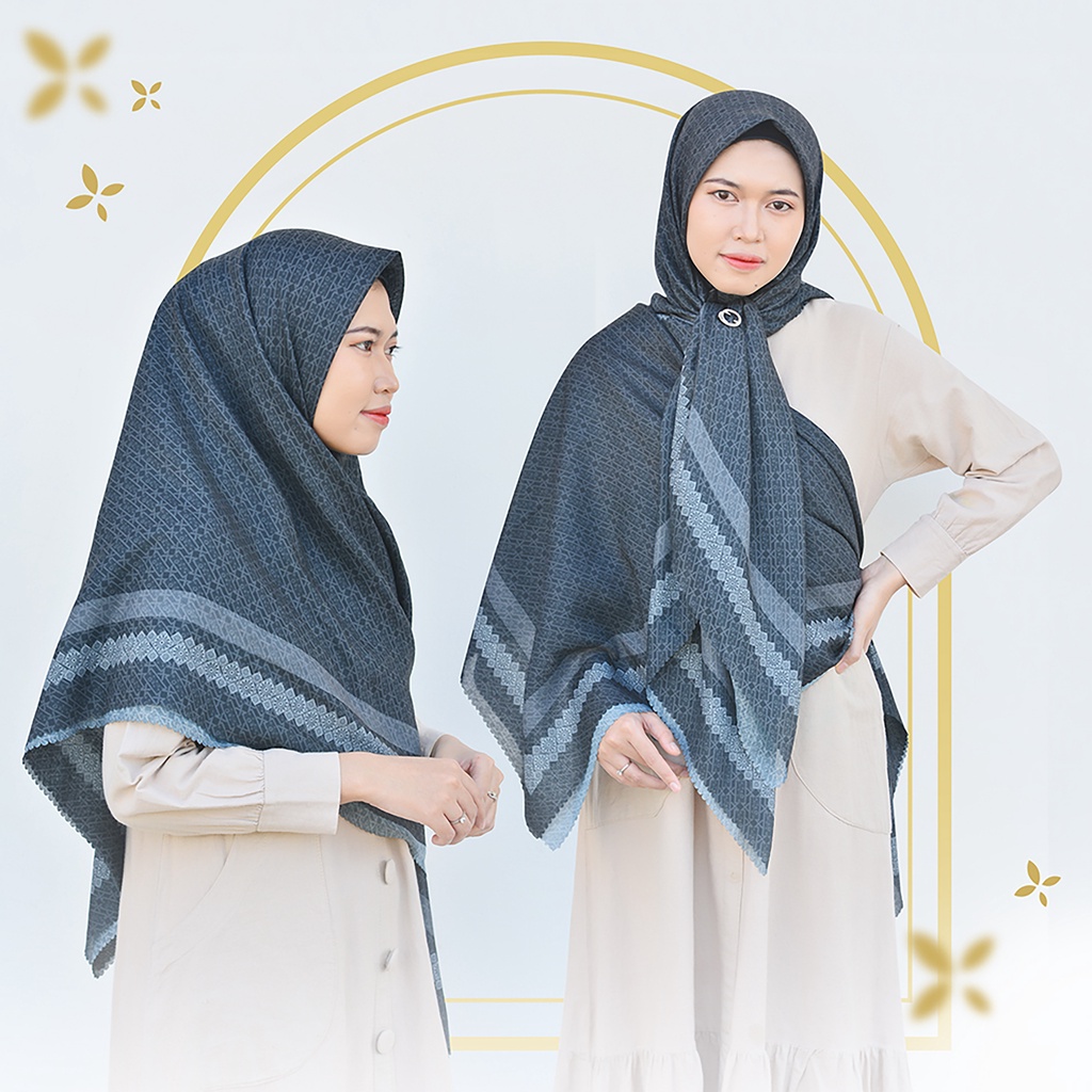 Hijab Jumbo | Kerudung Segi Empat Motif | Jilbab Syar'i Raqeema Series