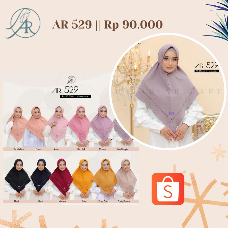 Hijab instant Ar Rafi AR 529 || Rumi