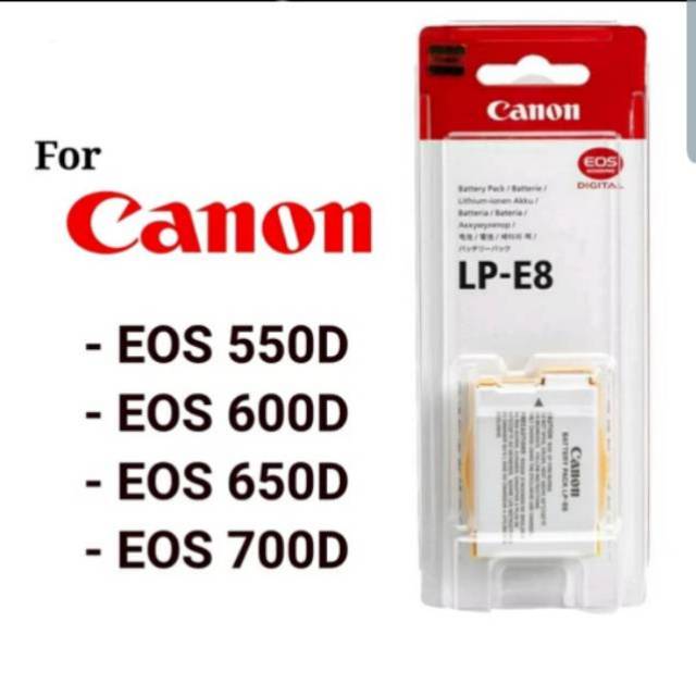 Battery Canon Lp e8 for Charger Canon Lc e8