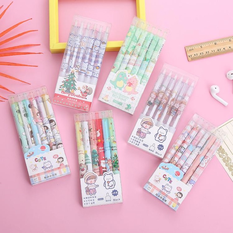 

(6 PC) BOLPEN GEL TEDDY BEAR LUCU | PULPEN GEL LUCU CETEKAN ESTETIK
