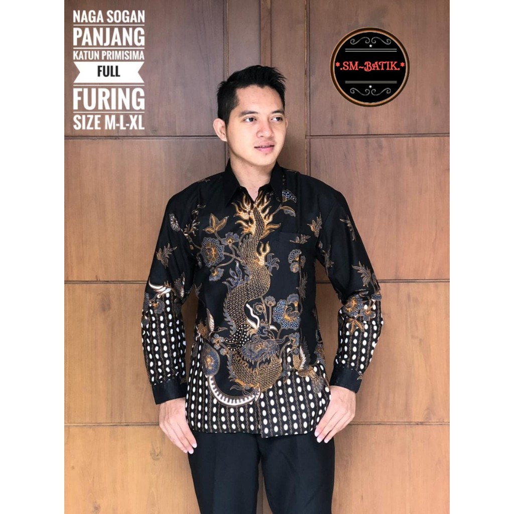 NAGA SOGAN SM BATIKSOLOAMANAH KEMEJA BAJU BATIK PRIA SOLO LENGAN PANJANG PENDEK LAPIS FURING ATASAN BATIK PREMIUM MODERN KATUN HALUS WISAKA KUNING SUKET SEGORO PEKSI KUNING NARAYA IJO PEKSI WIBOWO LESMANA HITAM PARANG TRUNTUM COKLAT PANJI LESMONO ADI