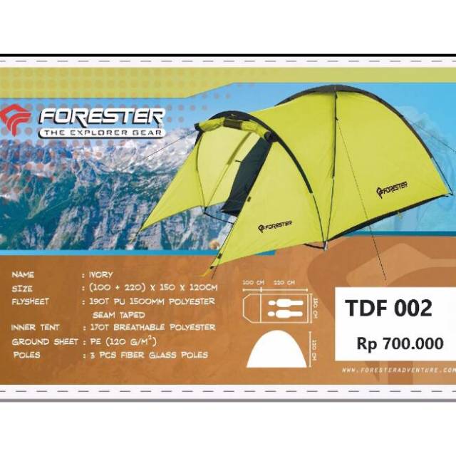 Tenda forester ivory kap 2