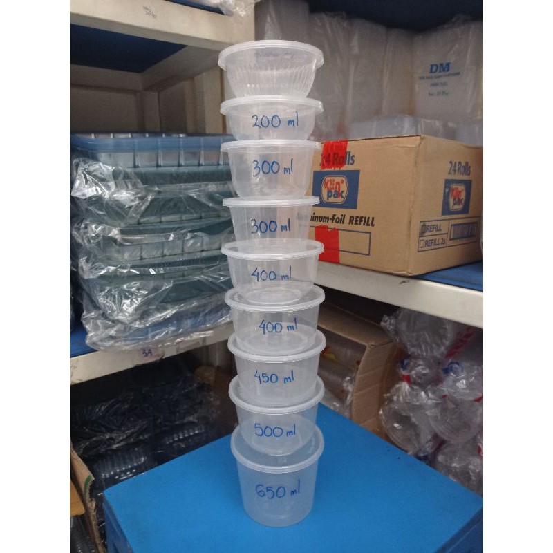 Thinwall DM isi 25 bulat Victory wadah cup makanan tempat slime murah bulat plastik tahan panas murah