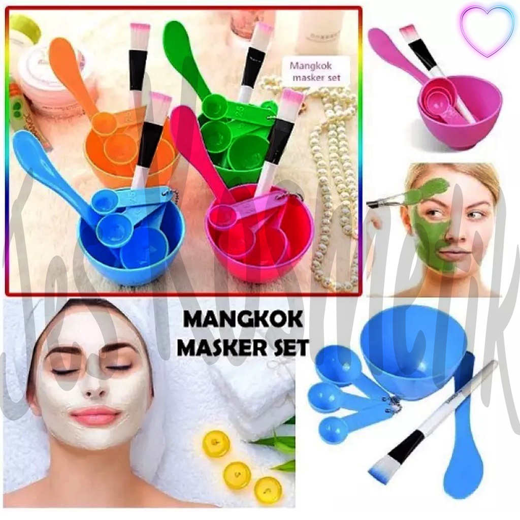 Mangkok Masker Set isi 4 Lengkap / Grosir Kosmetik