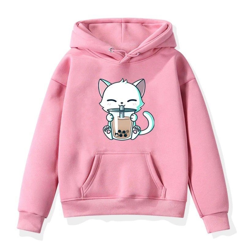 Sweater Anak Perempuan Hoodie Anak kitten BOBA Usia 5-10 tahun