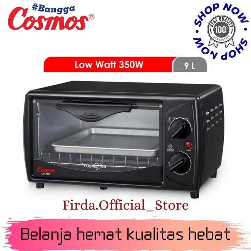 COSMOS OVEN 9 LITER 350WATT CO-9909B / CO 9909B / CO 9909 B [HITAM]