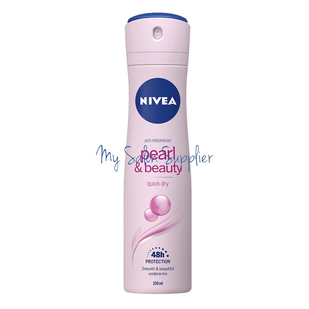 Nivea Deodorant Spray Quick Dry 150ml Pearl &amp; Beauty