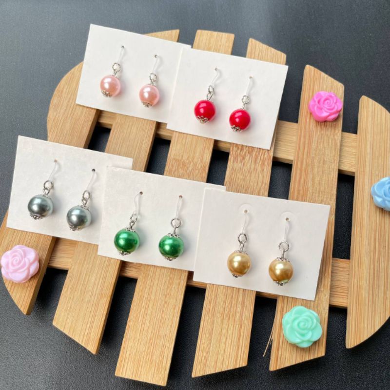 HANDMADE ANTING ANAK KAITAN PLASTIK MUSTIN