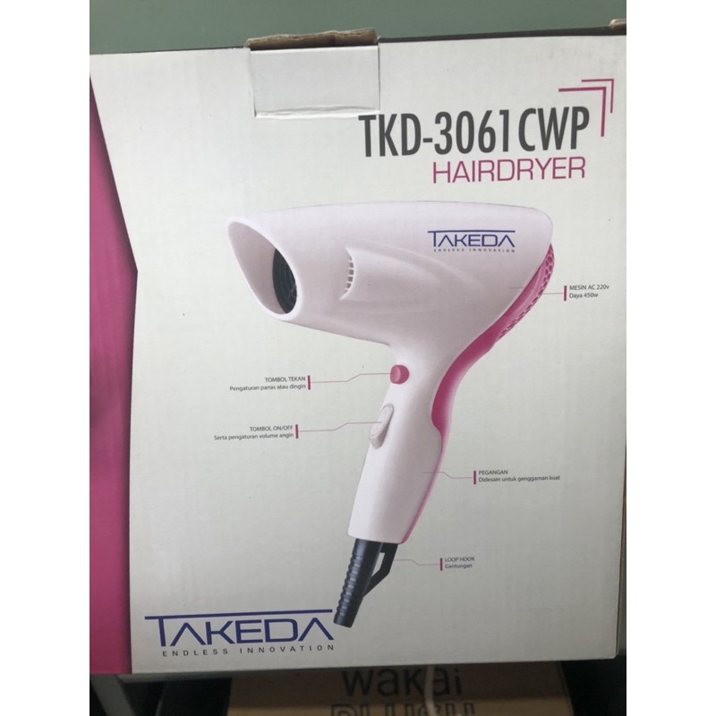 Hair Dryer Takeda White Pink