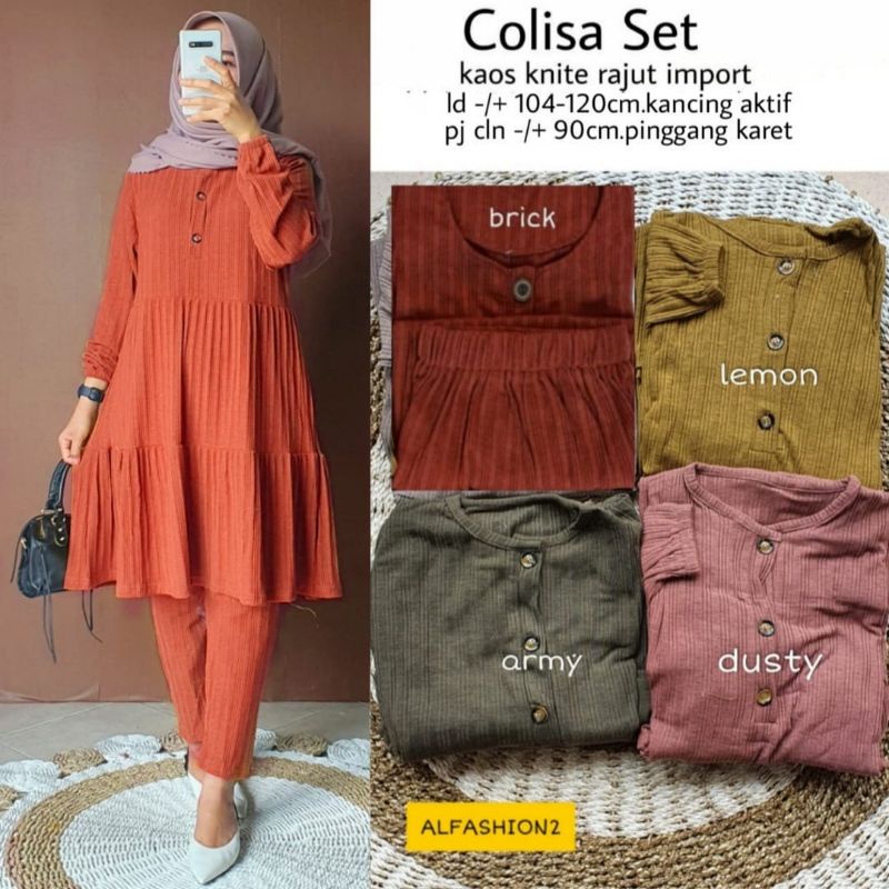 COLISA SET ORI BY ALFASHION SETELAN TERBARU DAN TERLARIS ATASAN DAN BAWAHAN BAHAN MELAR BERKUALITAS JUMBO SIZE BUSUI FRIENLY
