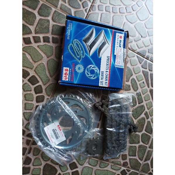 GEAR RANTAI SET SUZUKI SATRIA FU FACELIFT 2014 sd 2015 original SGP