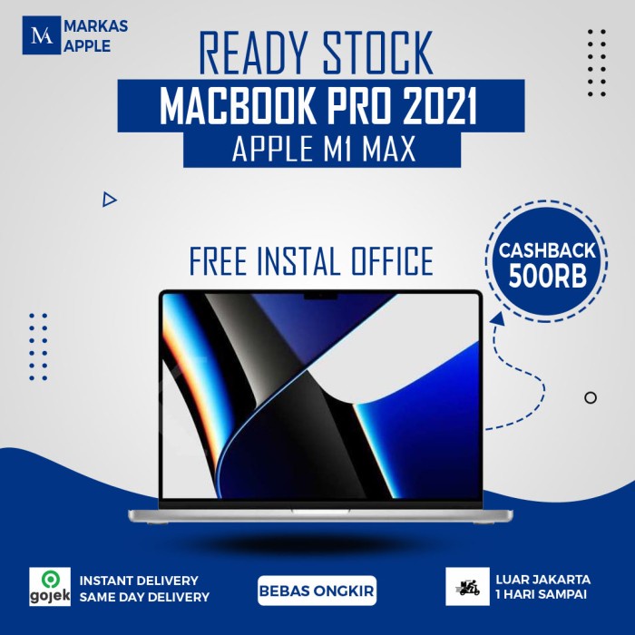 Macbook Pro 2021 M1 Max 16" 1TB SSD 32GB RAM 10 Core CPU 32 Core GPU UNIT BARU