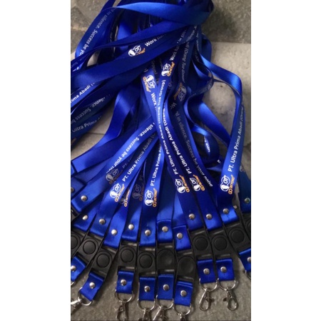 

custome lanyard tali id 2 cm sablon 2 warna 2 sisi minim 50 pcs
