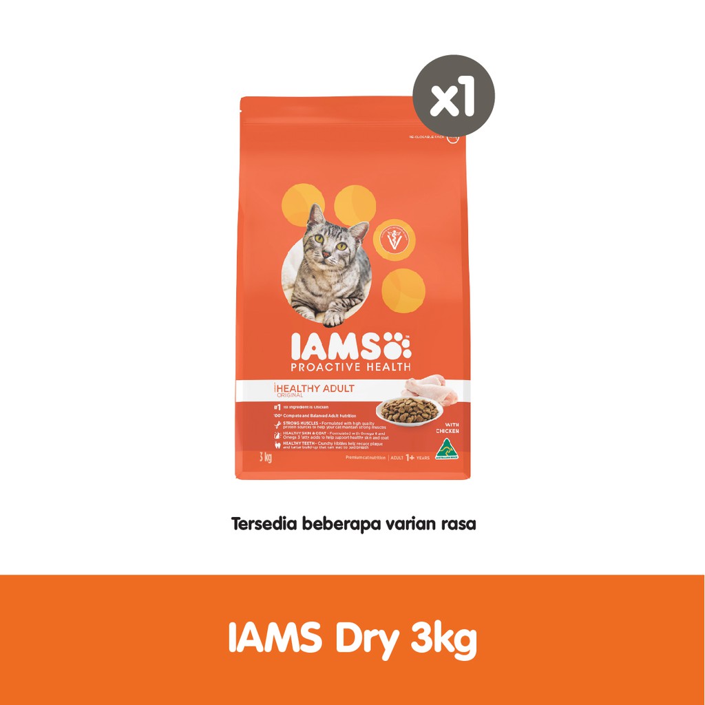 IAMS Makanan Kucing Adult 3 Kg
