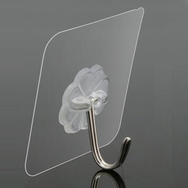 Hanger Dinding / Tempelan Dinding Hook Tempelan Dinding Perekat Model Transparan