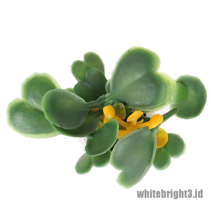 (white3) Miniatur Pot Tanaman Hijau Skala 1: 12 Untuk Dekorasi Rumah Boneka
