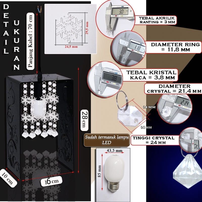 Lampu gantung akrilik klasik YL 1003