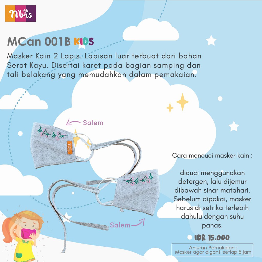 MASKER 001A II 001A KIDS || MCAN04 || NIBRAS