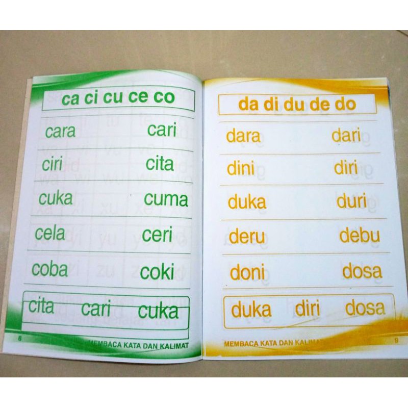 BUKU ANAK, BUKU CEPAT PINTAR MEMBACA KATA DAN KALIMAT PAUD, BESAR (21×29cm)