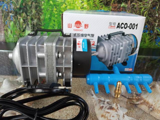 Pompa gelembung Yamano ACO-001 aco001 Mesin Pompa udara Airpump Aerator Kolam Aquarium Low Watt