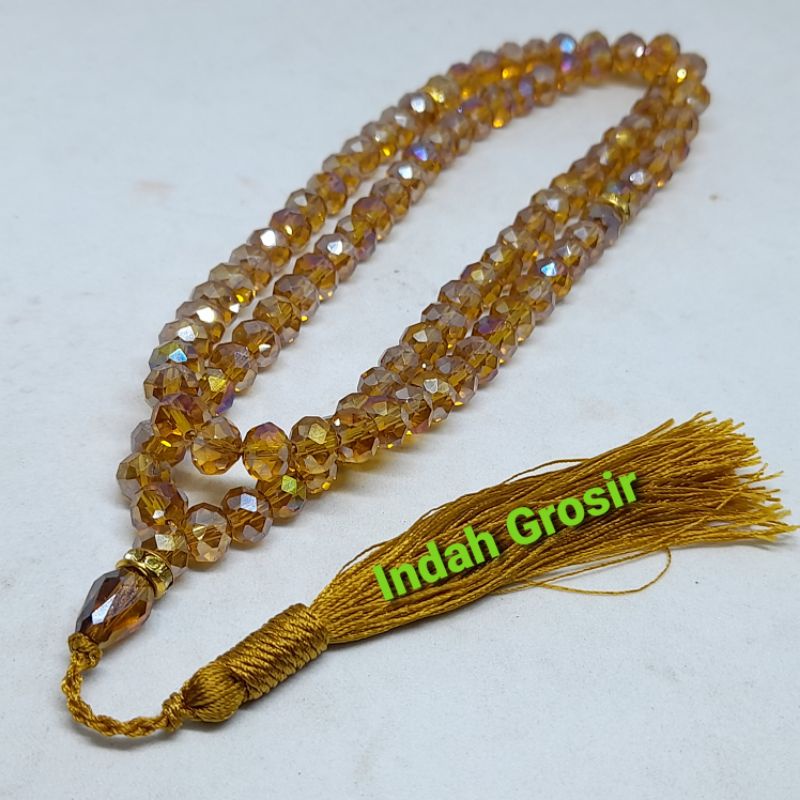 TASBIH BATU KRISTAL BERKILAU 8MM 99BUTIR/TASBIH KRISTAL