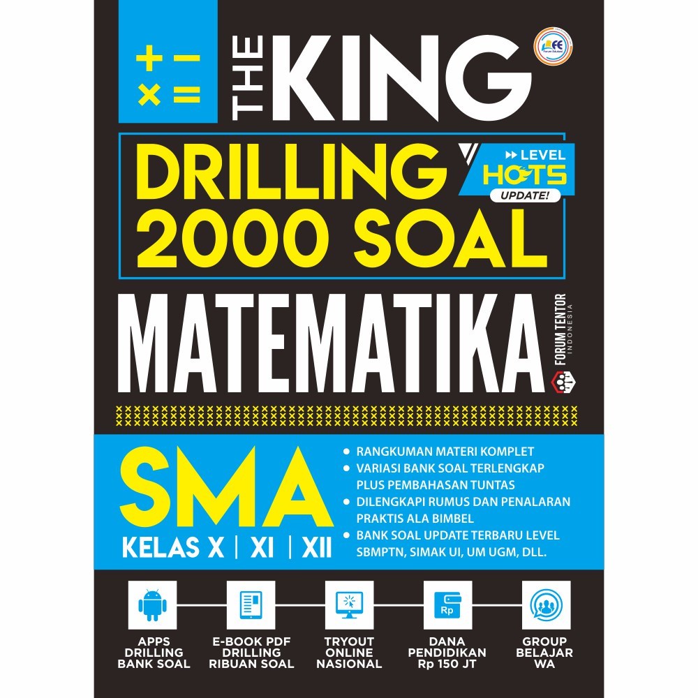 BEST SELLER READY STOK - MATEMATIKA SMA : THE KING DRILLING 2000 SOAL-1
