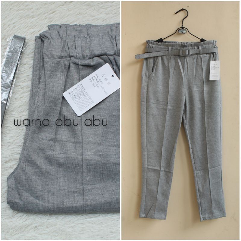 Celana Kulot Import Wanita Pinggang Karet XL 3XL