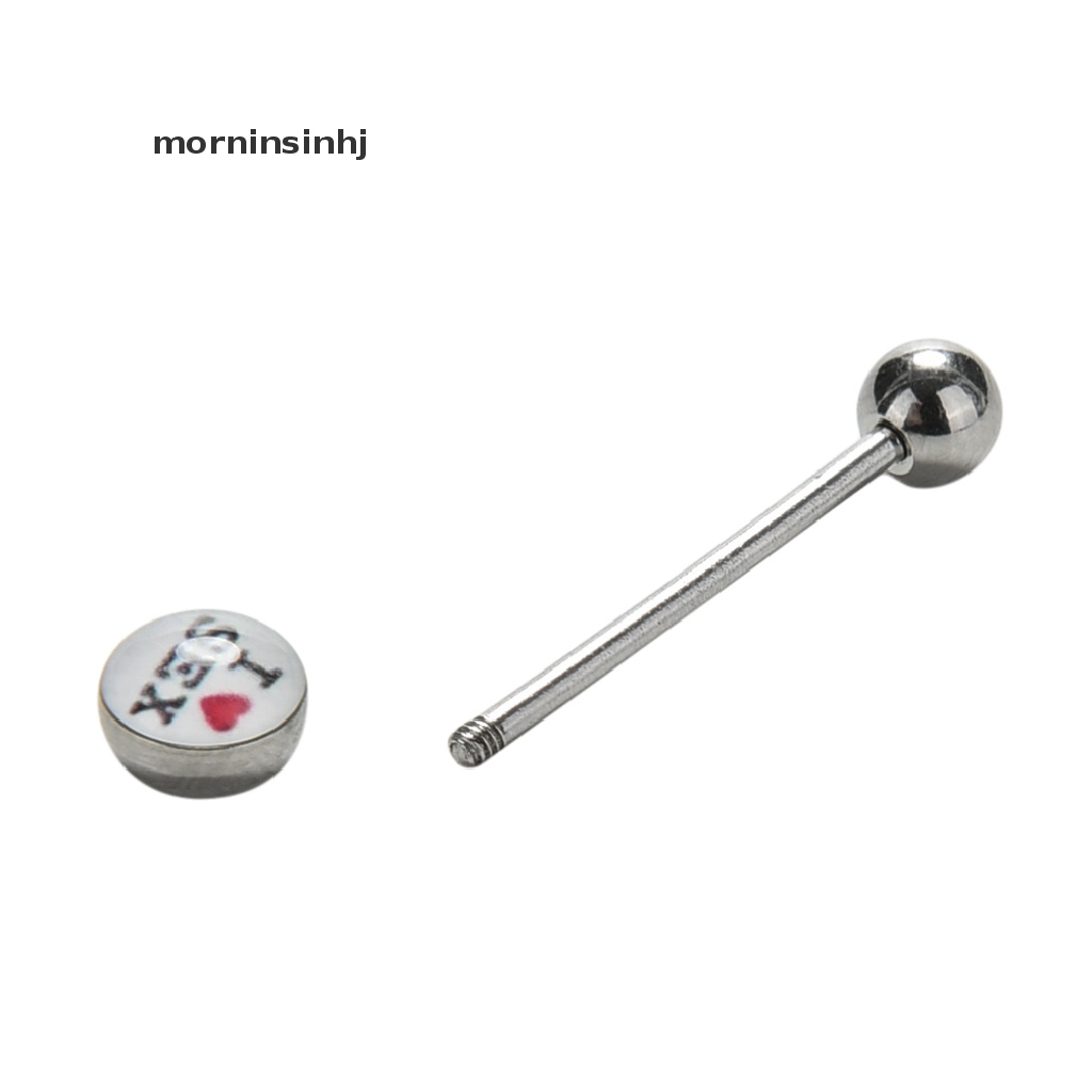 Mornin 30pcs Anting Tindik Lidahtubuh Bentuk Barbell Bahan Metal