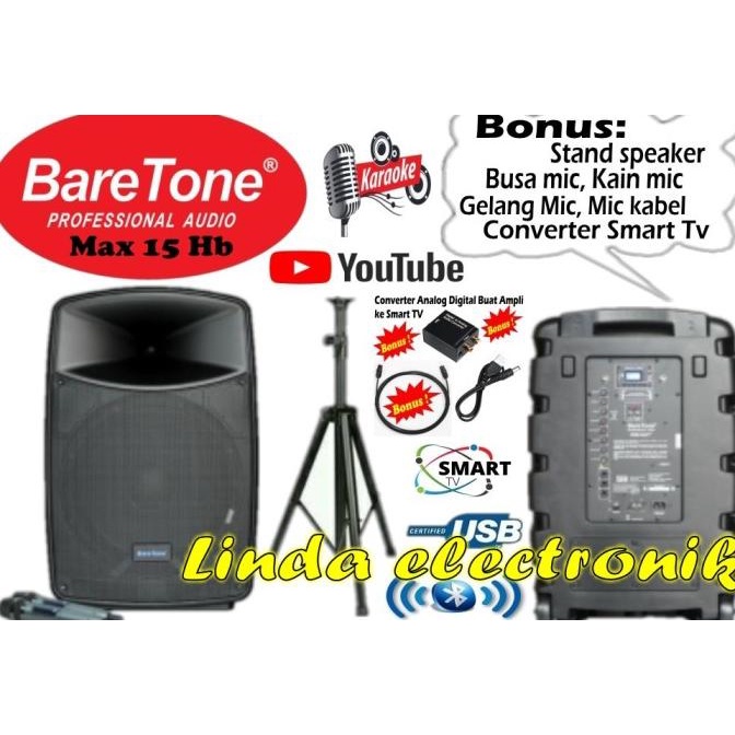 speaker meeting wireless baretone max15 hb max15hb max 15hb 15 inch Termurah