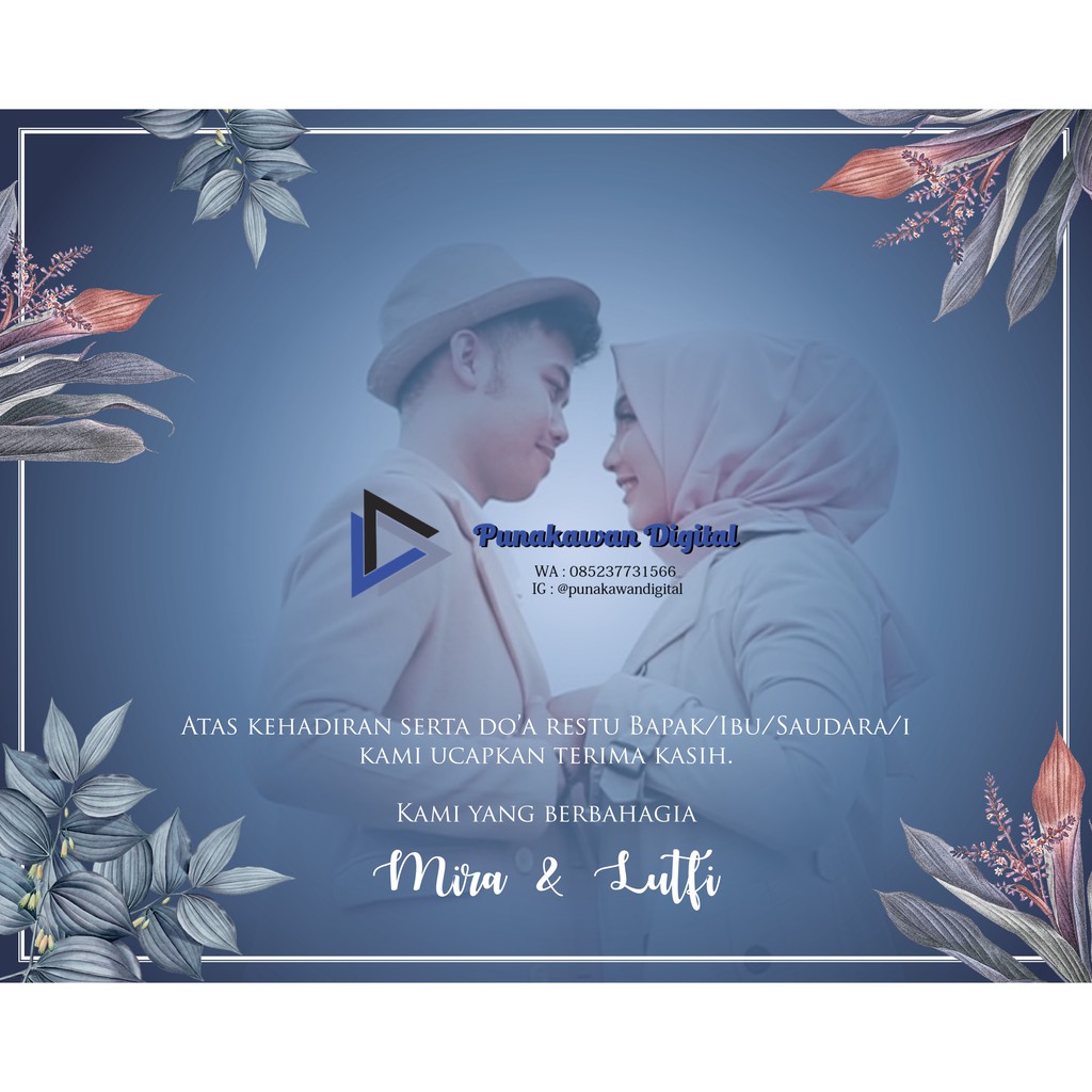 Undangan Digital Video Pernikahan Biru Cantik