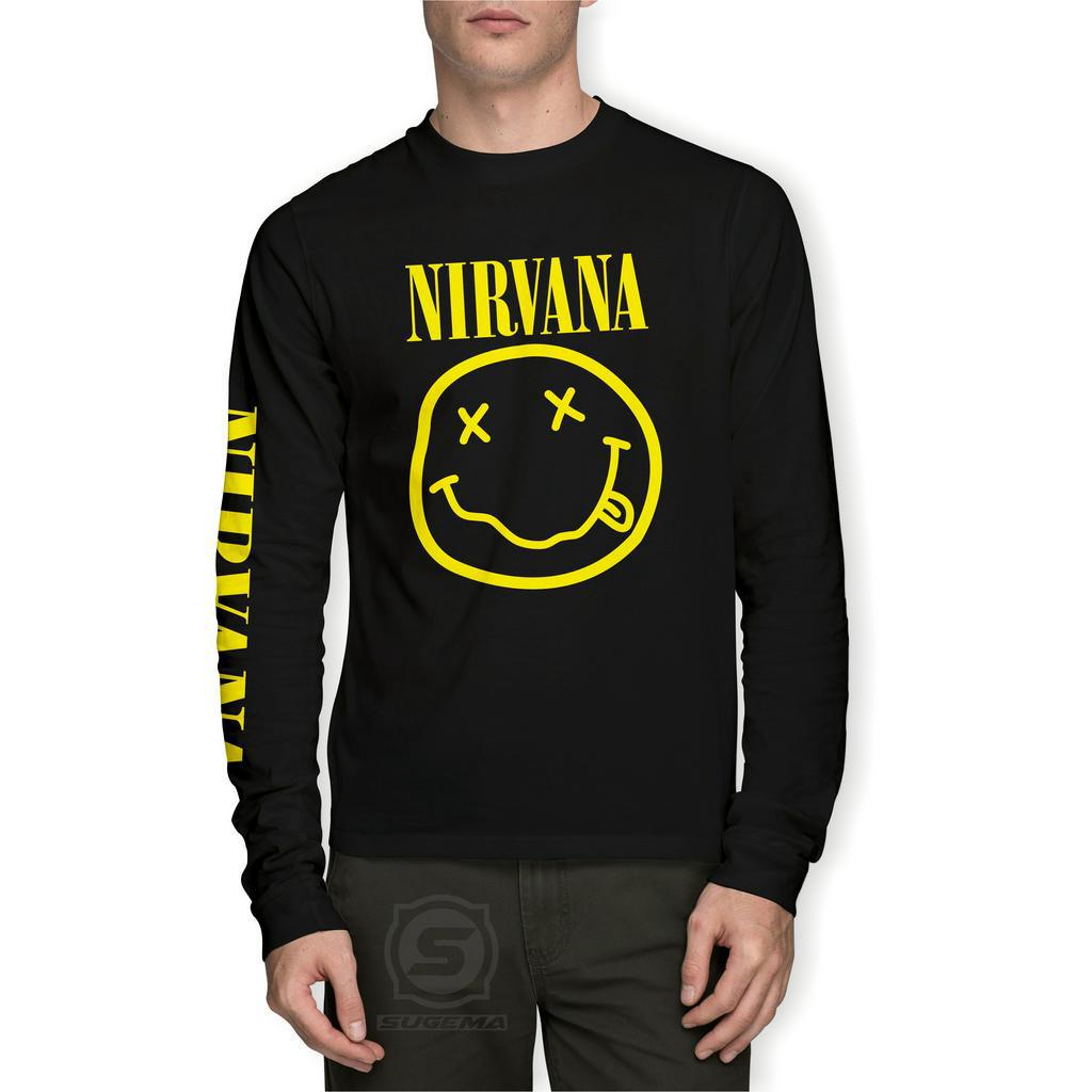 Kaos Lengan Panjang Nirvana Long Sleeve - 01