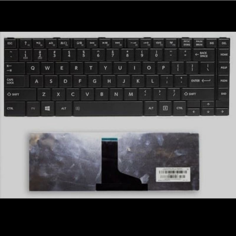 Keyboard Toshiba C800 C805 C830 C835 C840 C845 M800 M805 M840 Hitam Non Frame