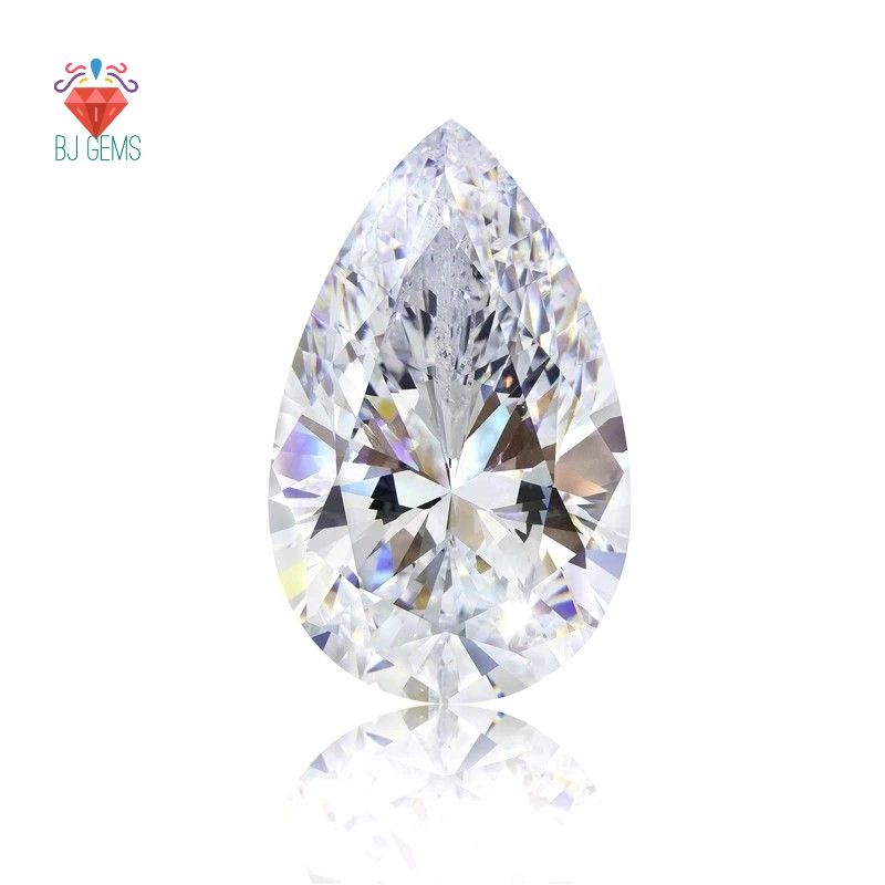 Permata Cubic Zirconia Pear Shape 12x9mm A6 Quality