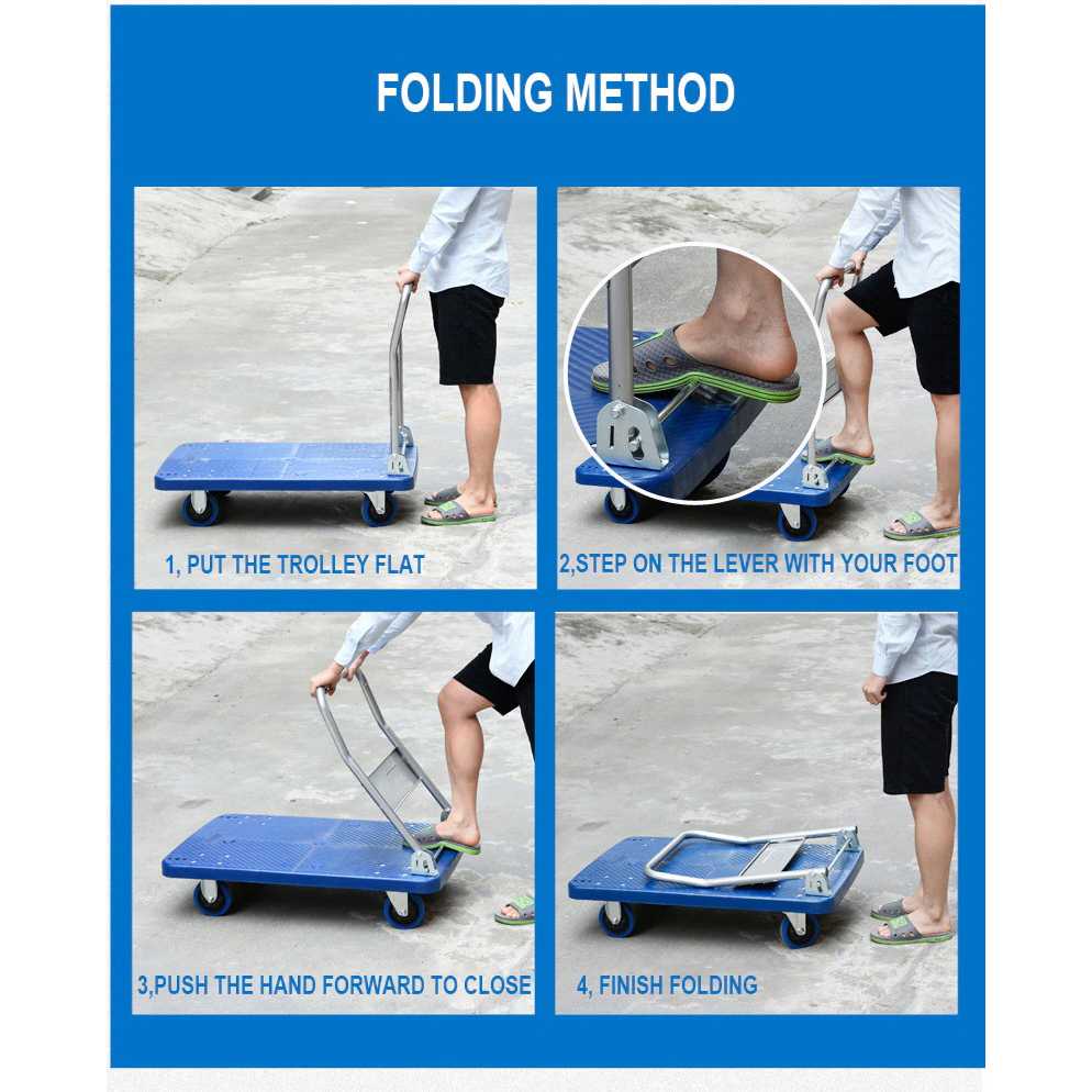 Trolley Barang Lipat Folding Cart Silent Wheel - FPT