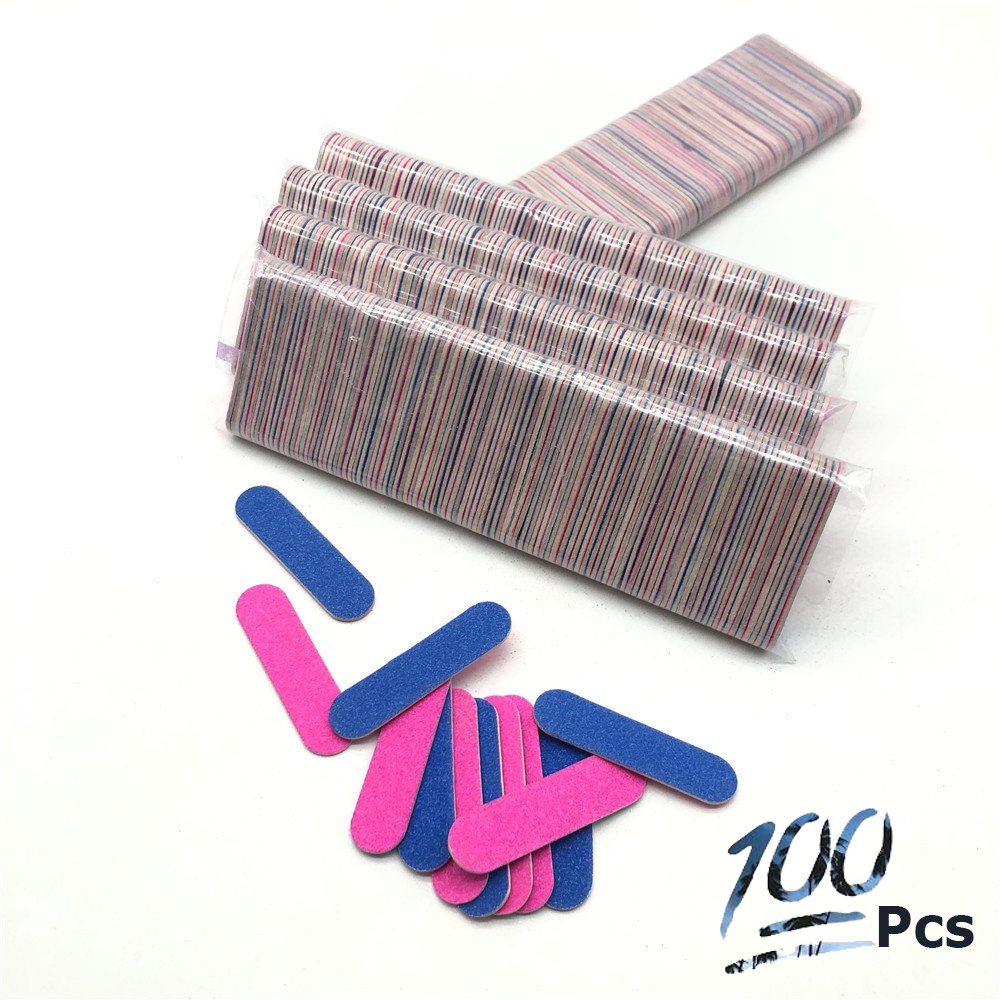 Kikir Kuku Mini 1 Pack 100 Pcs | Nail Files | Nail Disposable | Cuticle Remover Nail Art Tools