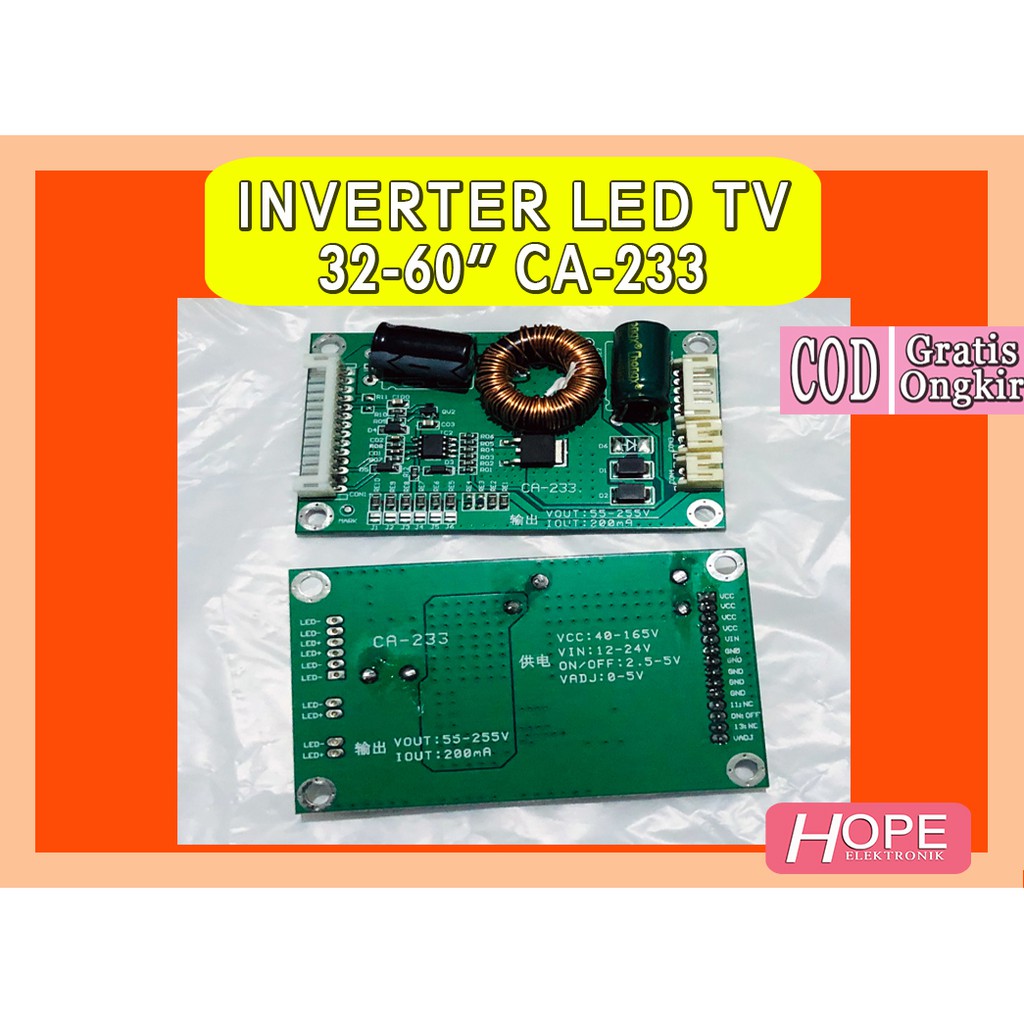 Universal Inverter LED TV CA-233 32 - 60 Inch Universal Step Up DC TO DC
