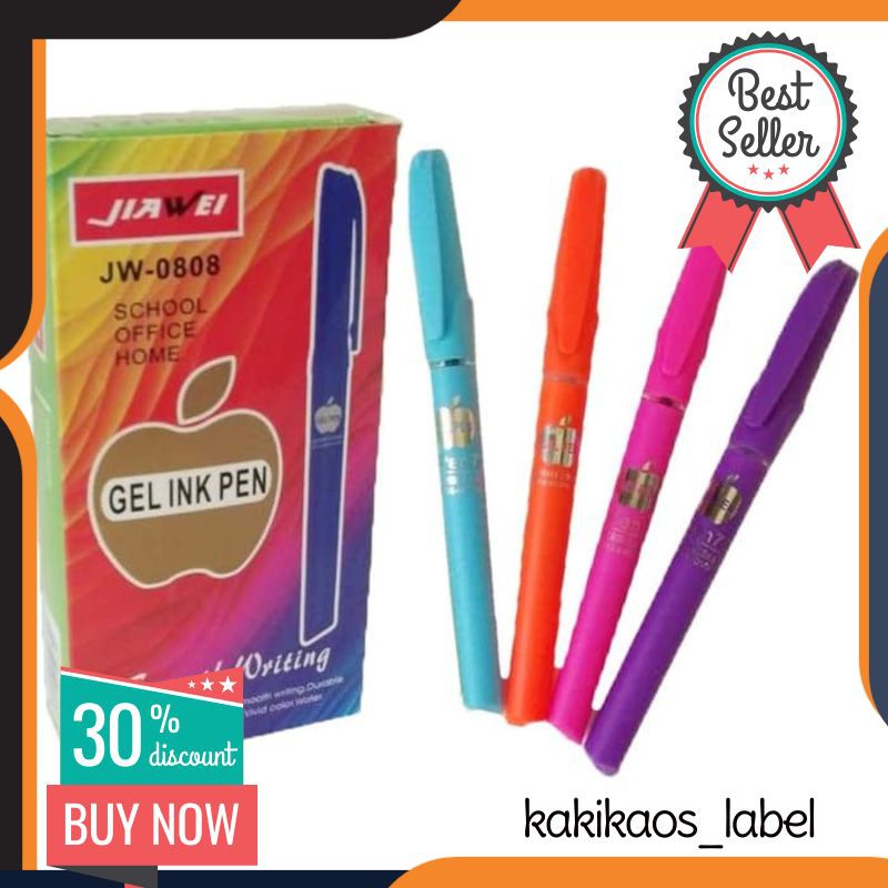 

Gel Pen Pena Jel Pulpen Hadiah Promosi 0.5MM Tipis Apple 0808 12 Pcs