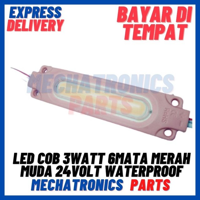 [DSP-9315] LED COB 3WATT 6MATA MERAH MUDA 24VOLT WATERPROOF VARIASI KOLONG MOTOR MOBIL