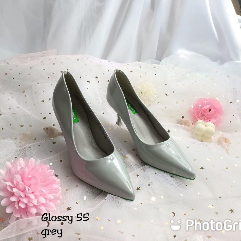 sepatu maude guesis soll karet tapak anti licin Glosy 55 heels 5cm ini-8
