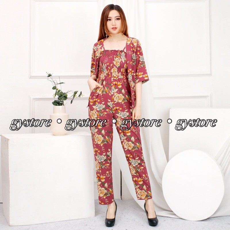 One Set Jumpsuit  2in1 Floral 105