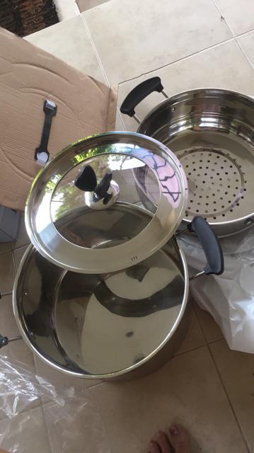 Homeland Spring Double Steamer- 26cm (induction) / Panci Steamer